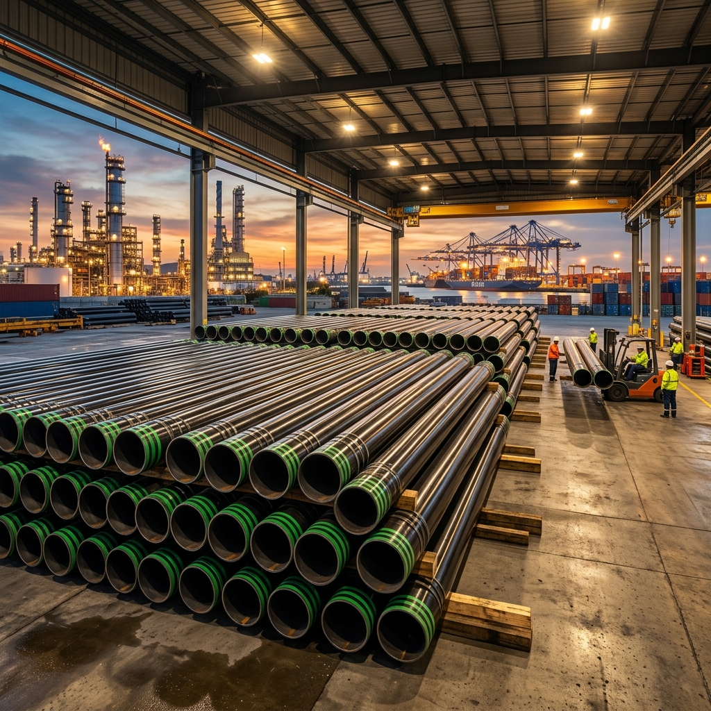 Steel pipe infrastructure distribution